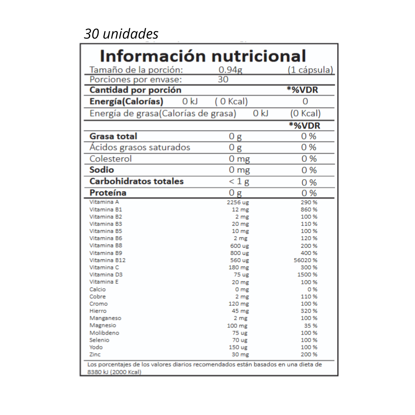 Multivitamínico en Cápsulas (One Per Day)